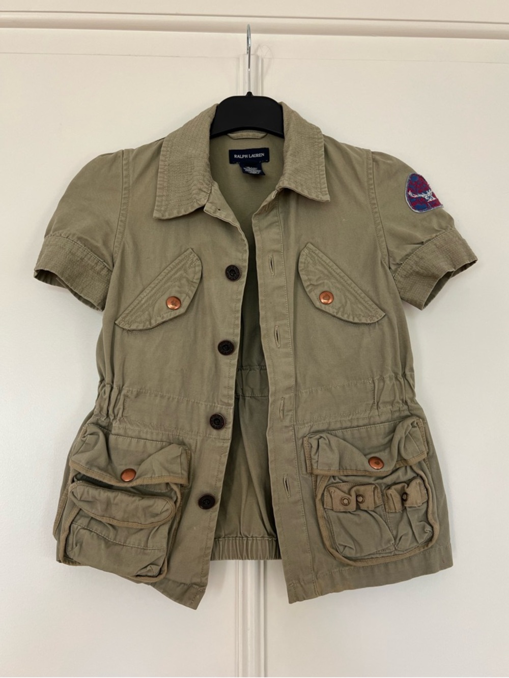 Polo by Ralph Lauren Girls’s Olive Green Button-Down Overshirt